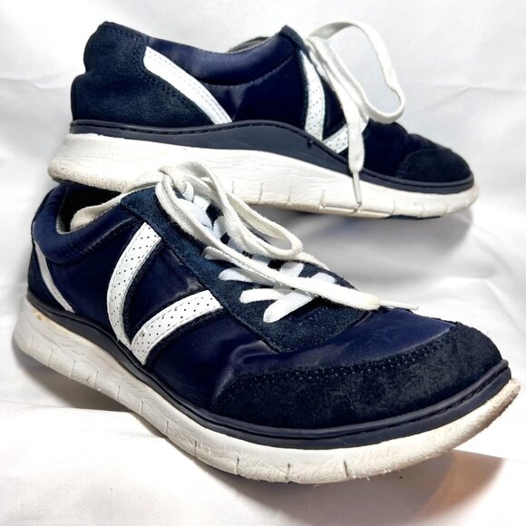 Vionic Shoes - Vionic-Women's Navy-Blue Leather Suede Upper Running Sneakers-Casual Walking-7